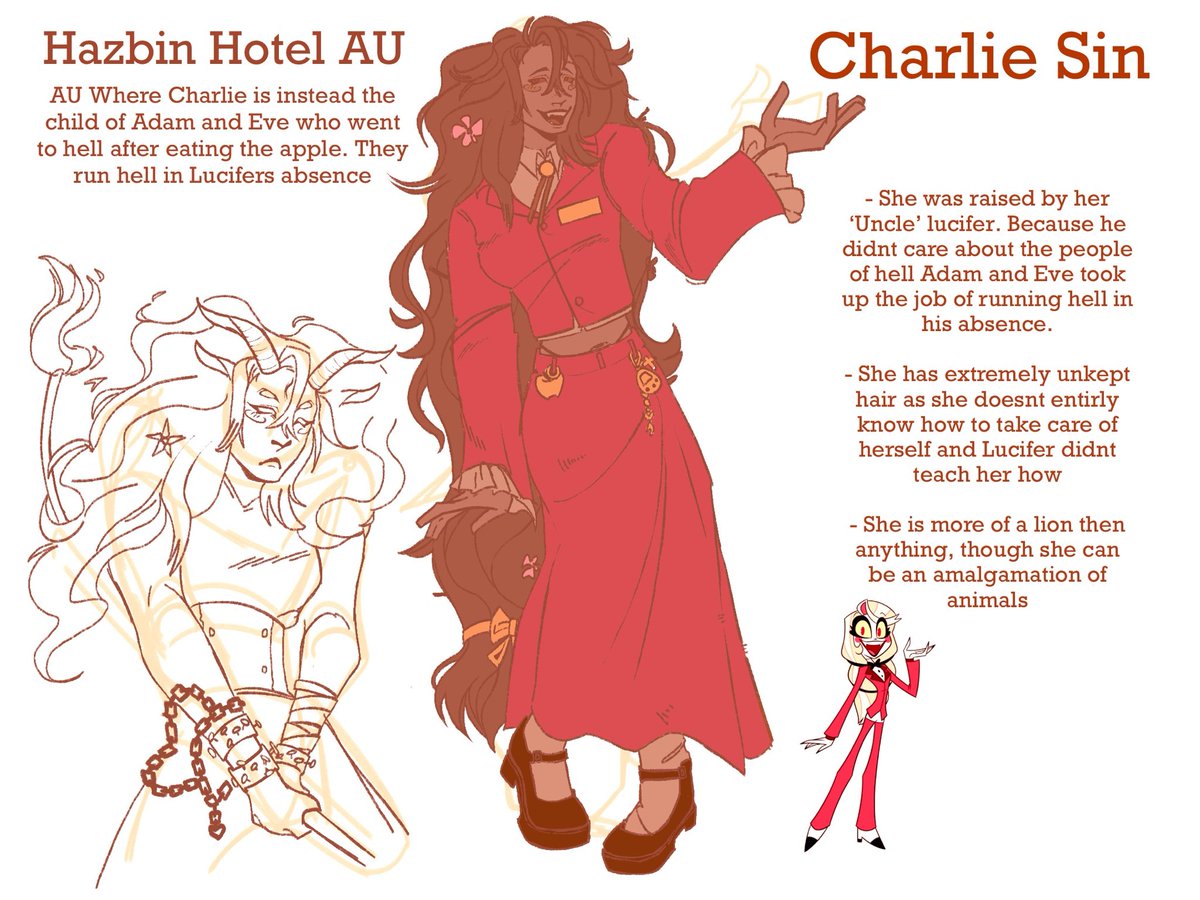 hypncat's tweet image. my charlie redesign for my au #hazbinhotel #charliemorningstar #hazbintwt
