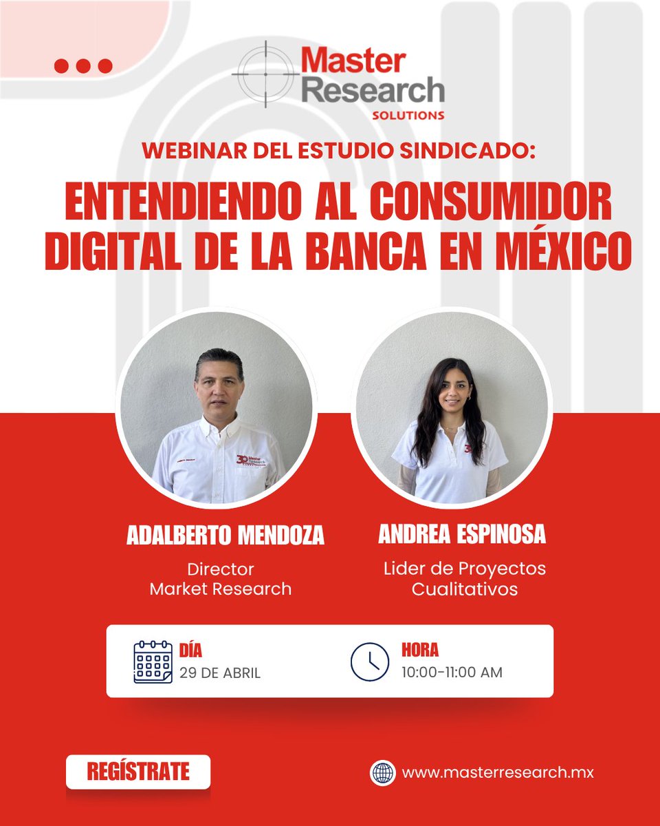 MasterResearch's tweet image. 🚨 ¡Estamos a punto de empezar!

El consumidor digital ya cambió ¿tu estrategia también?

💡 Hoy revelamos cómo decide realmente

👉 Regístrate y conéctate a nuestro webinar: masterresearch.mx/webinar/#conta…

#Webinar #ConsumidorDigital #Estrategia #MarketingDigital #EstudiosDeMercado