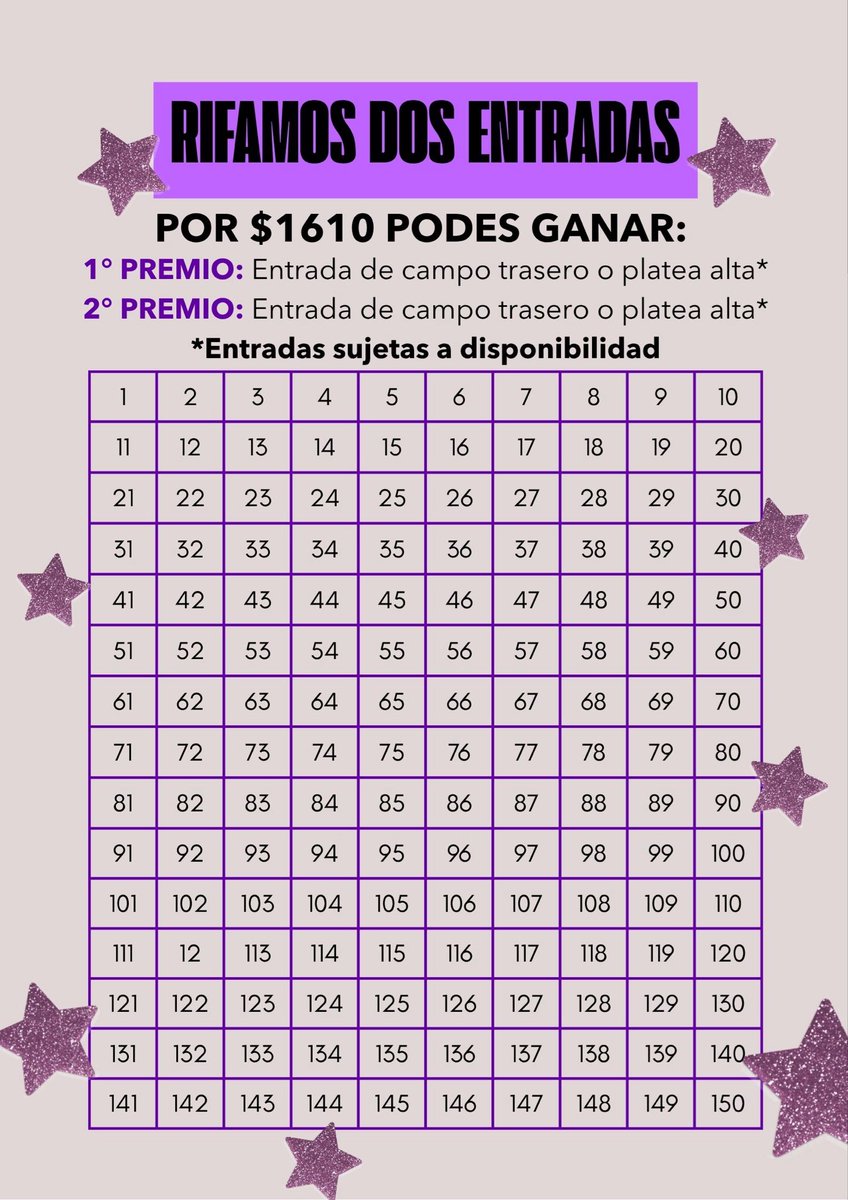 EASenmovistar's tweet photo. NUEVA RIFA, SE VAN 2 ENTRADAS MÁS 🩷⭐️ 

Se agota super rápido, no te cuelgues 🫵🏻

¡Pedinos tu número por DM así lo registramos!🫶🏼 https://t.co/Zy62p3qhkk