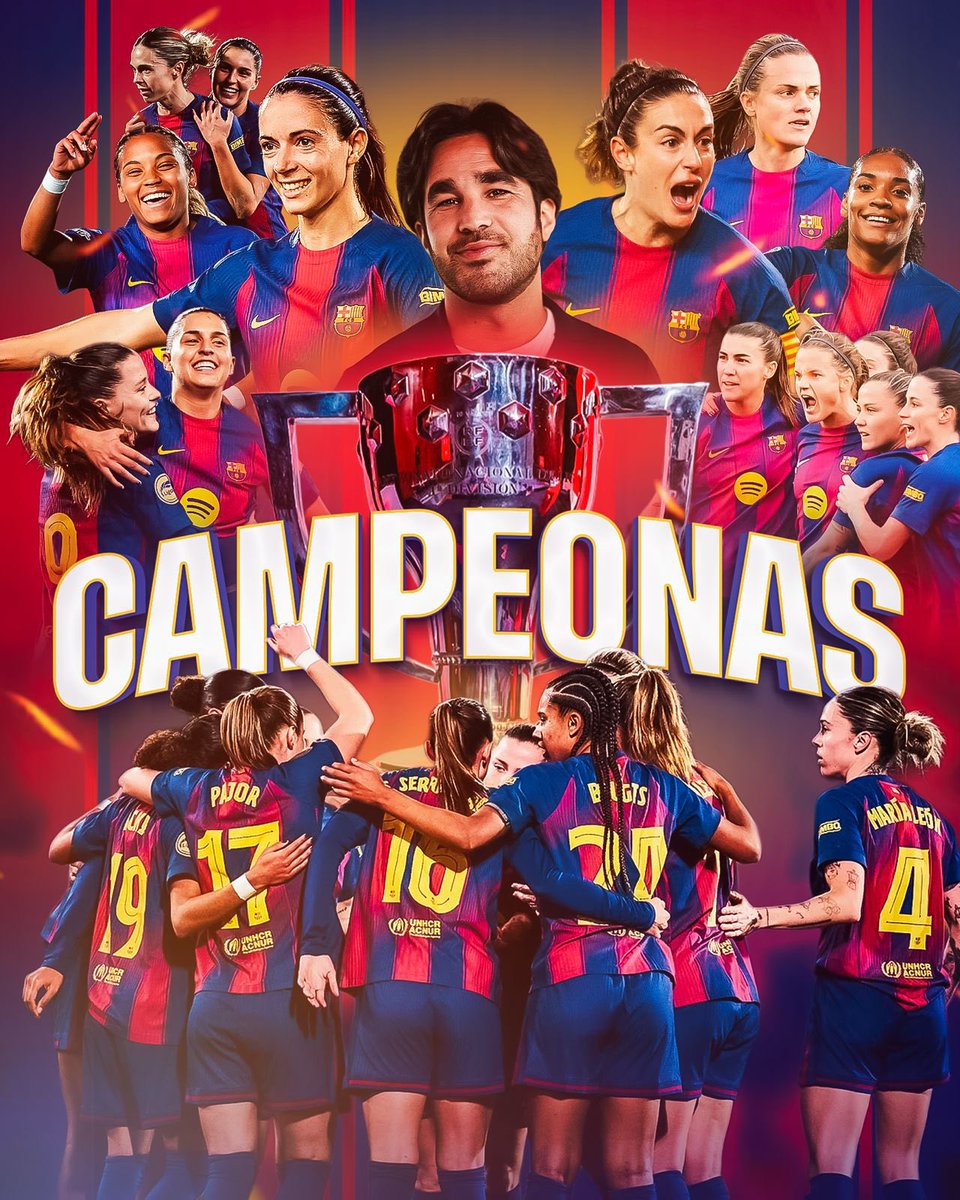🚨 𝐎𝐅𝐅𝐈𝐂𝐈𝐀𝐋 | FC Barcelona Femení are crowned the 2025/26 Liga F champions, their 11th league title in history! 🔵🔴

🏆🏆🏆🏆🏆🏆🏆🏆🏆🏆🏆