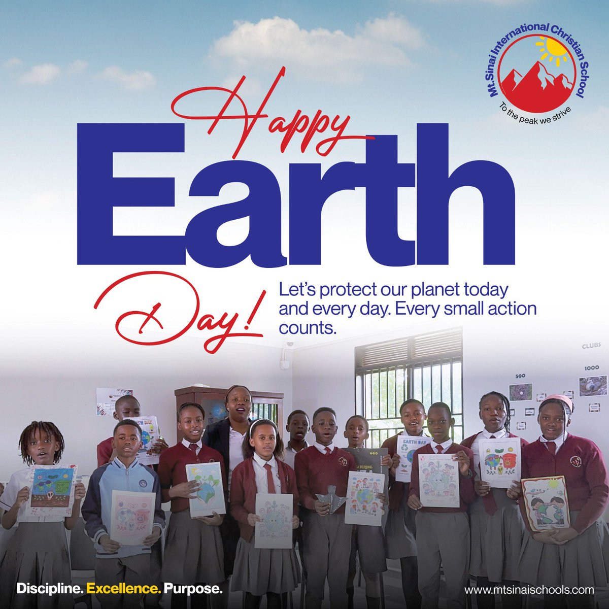MsicsUg's tweet photo. Today at MSICS, we commemorated Earth Day by painting visions of a healthy planet and planting trees to secure its future with guidance from  @TeddyNabakoozaG a renown environmental scientist.  Through art &amp; action, we nurture a generation that values and protects God���s creation https://t.co/Q5rXRBwUx1