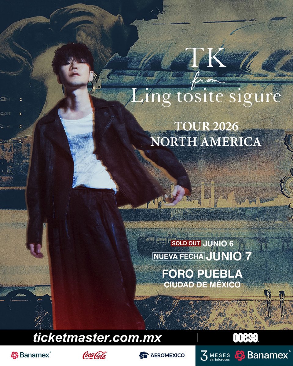 GeekAndLife's tweet photo. Tk From Ling Tosite Sigure Anuncia Una Segunda Fecha En Cdmx Como Parte De Su Tour 2026 North America | #Anime #JMusic #Conciertos #TokyoGhoul - | Más info...>  https://t.co/LkkVCaPmmu https://t.co/FhcI5uKAy1
