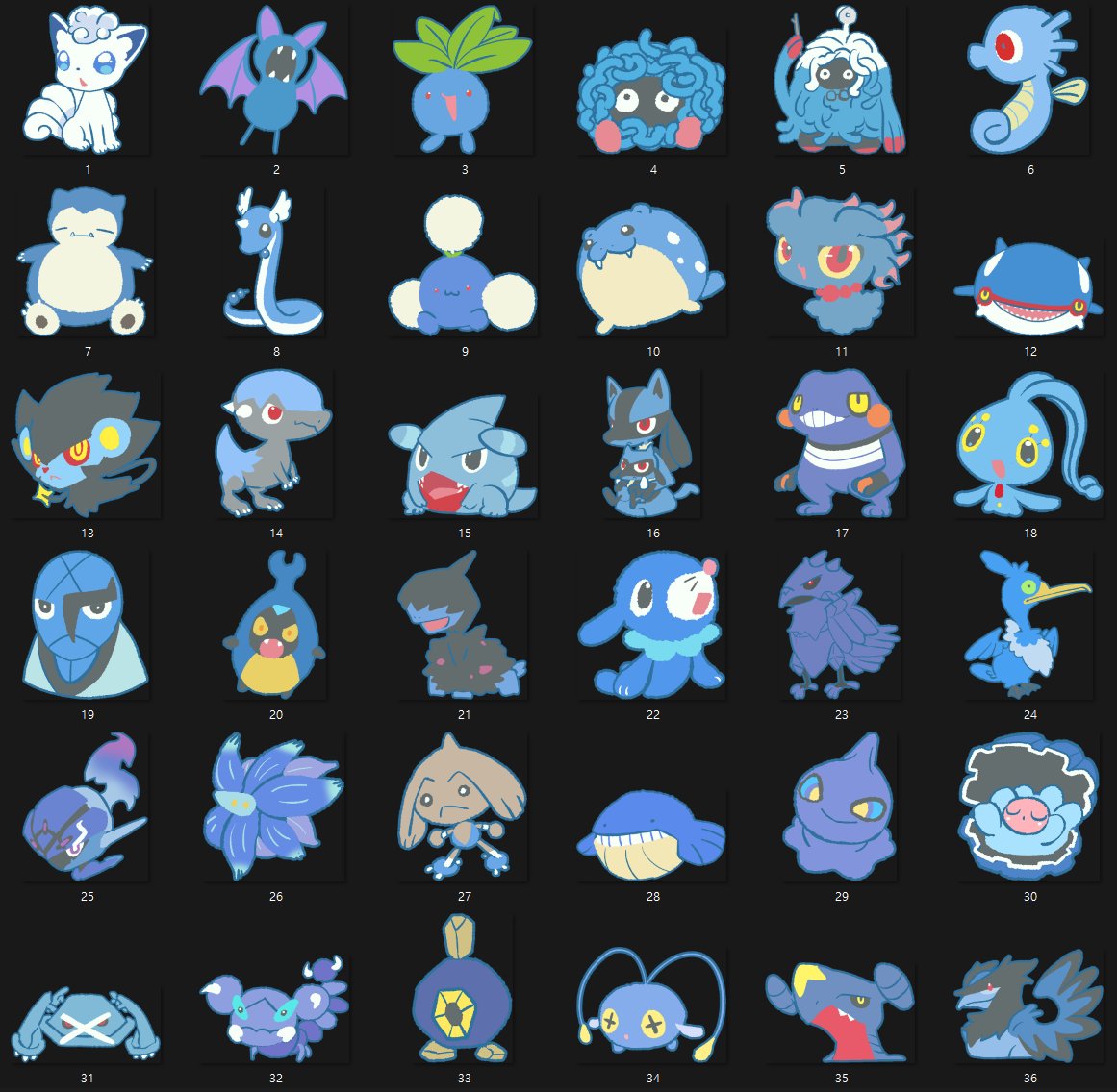 💙남색 친구들도 완성!🩶