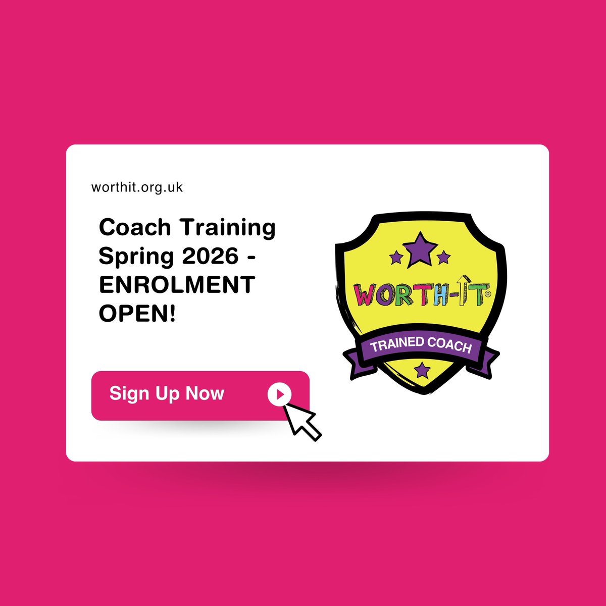 WorthitCIC's tweet image. Enrolment still open 🎉

Missed our Spring training? We’ve moved the dates.

Get practical tools and confidence to deliver evidence-based support—aligned with Ofsted priorities and updated for SEND reform + EIF.

Secure your place: worthit.org.uk/programmes/coa…

#coachtraining