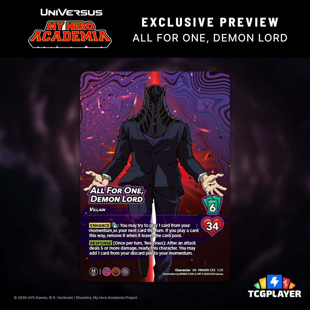 Heroes and villains clash with our exclusive My Hero Academia reveals. All Might squared off with All for One while Deku takes on Shigaraki! A huge thank you to <a href="/UniVersusCCG/">UniVersus CCG</a> for these exclusive preview cards!

#MyHeroAcademia #UniVersus
