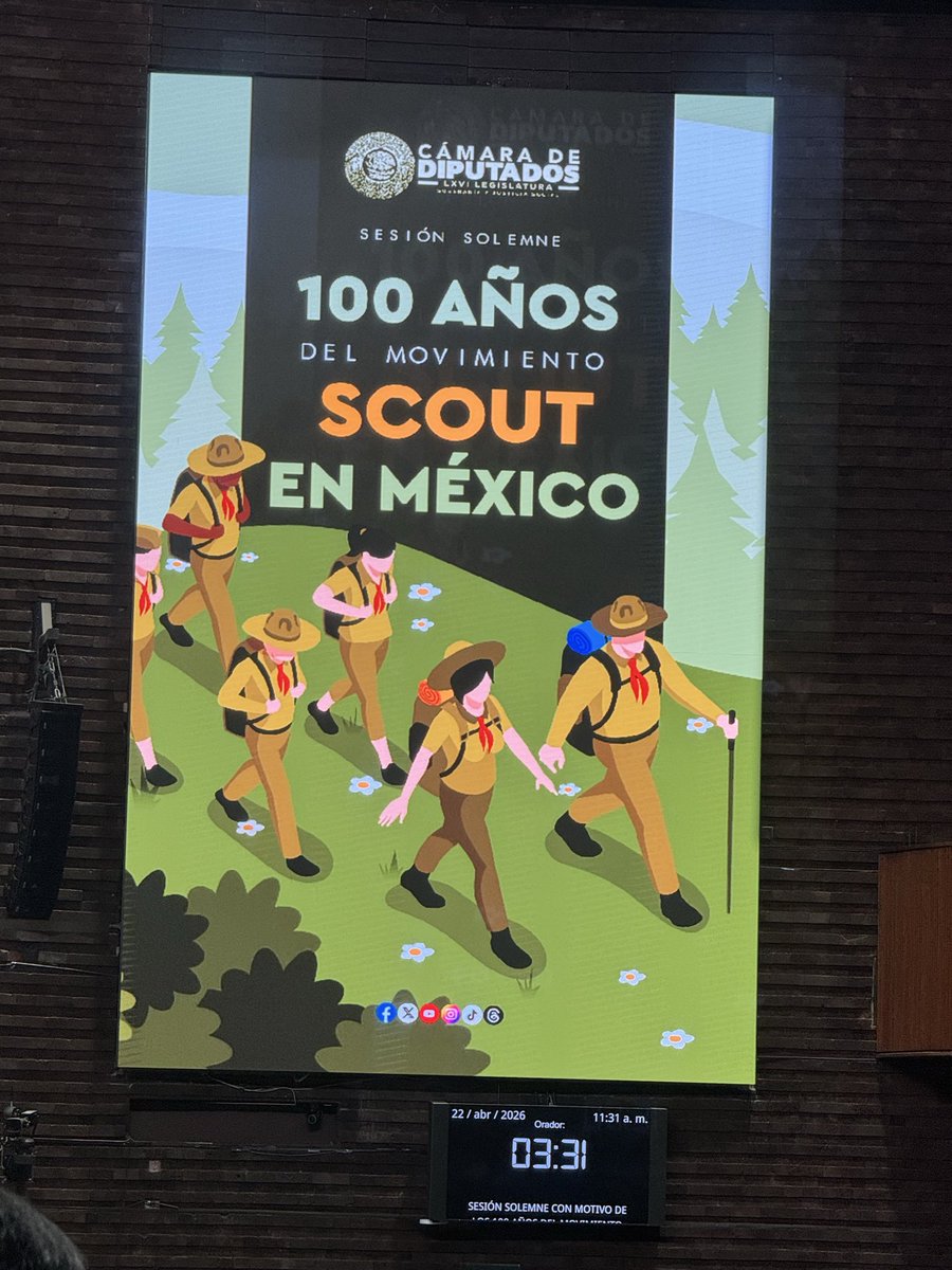 Iniciamos este #Miércoles con la celebración de los 100 años del movimiento #scout  en México.

Les comparto que Orgullosamente fui niña SCOUT ❤️🇲🇽🧭 me llena de felicidad saludarlos.

Donde hay una scout bien formado, hay un ciudadano que sabe servir, que sabe convivir y sabe