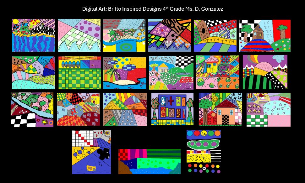 Mrs_SalazART's tweet photo. Digital Art Designs from one of my 4th grades classes. https://t.co/4jt1TErHK7