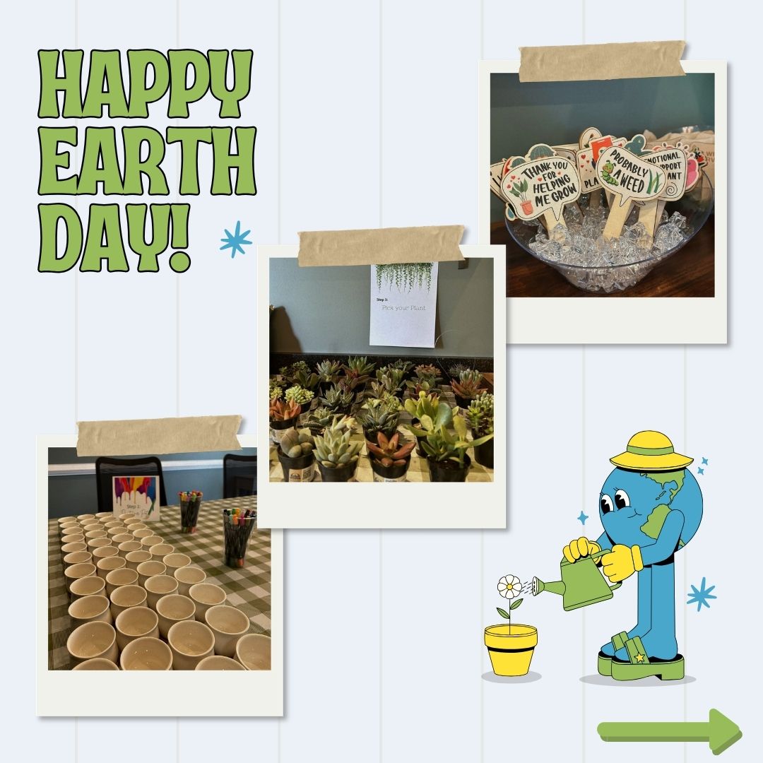 caap_docs's tweet photo. Happy Earth Day! 🌎 We celebrated the day together by making our own succulents! These plants will provide a little more greenery to our offices and homes and remind us daily to take care of the world around us.🪴 #earthday #succulents #caap https://t.co/DLad1tmmrd