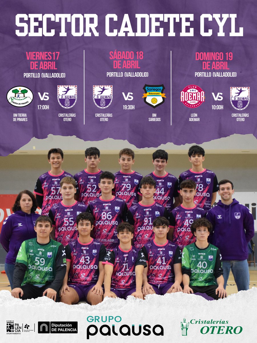 balopal's tweet photo. Y tras su clasificación, este fin de semana los chicos del Cristalerías Otero jugarán el Sector cadete de Castilla y León 💪

📌Viernes, sábado y domingo en Portillo (Valladolid) ante @BSariegos @ADEMARLEON y #TierraDePinares 

¡VAMOS! https://t.co/d0llkQHOTh