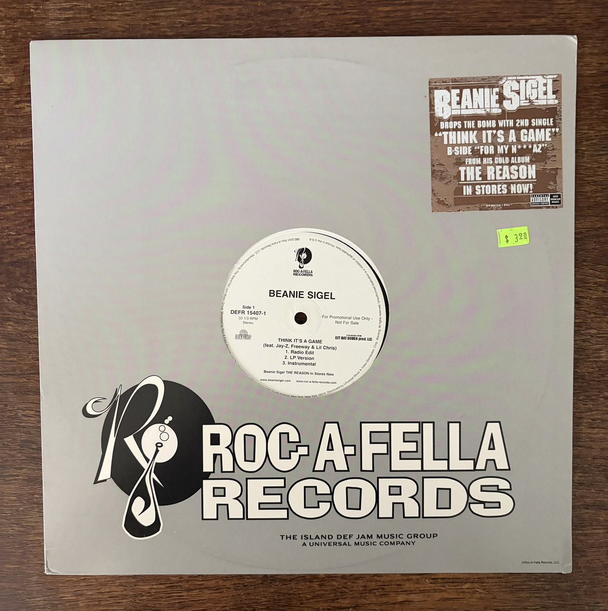 ChileDawgRip's tweet image. 2001 12” Single “Think It’s A Game” Beanie Sigel #vinyl  #records  #vinylrecords