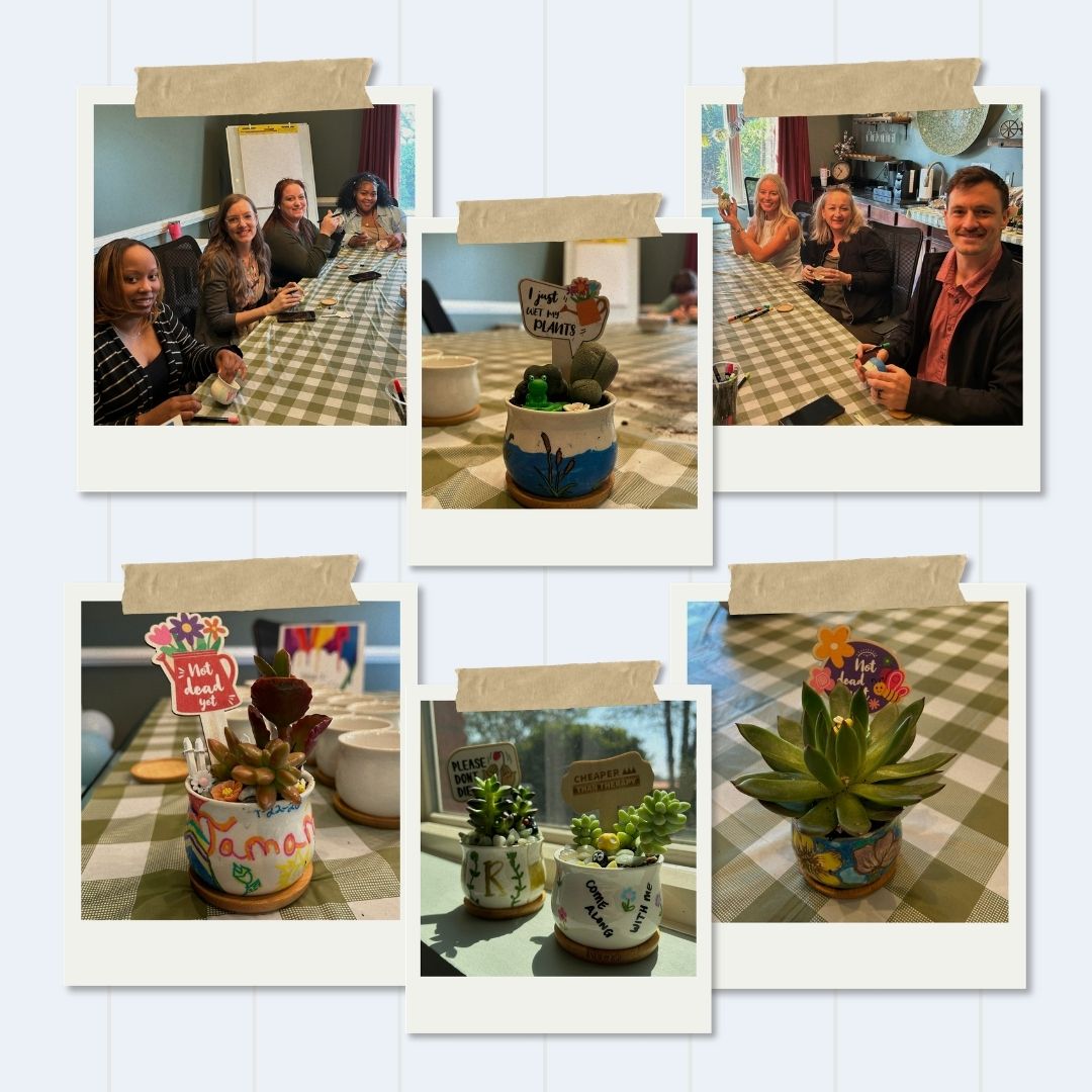 caap_docs's tweet photo. Happy Earth Day! 🌎 We celebrated the day together by making our own succulents! These plants will provide a little more greenery to our offices and homes and remind us daily to take care of the world around us.🪴 #earthday #succulents #caap https://t.co/DLad1tmmrd