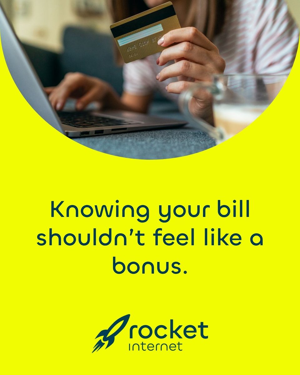 _RocketInternet's tweet image. Clear pricing shouldn’t be the exception. It should be the standard.

No Hidden Fees. No Surprises.

See what simple looks like ➜ getrocketinternet.com

#RocketInternet #HomeInternet #StayConnected