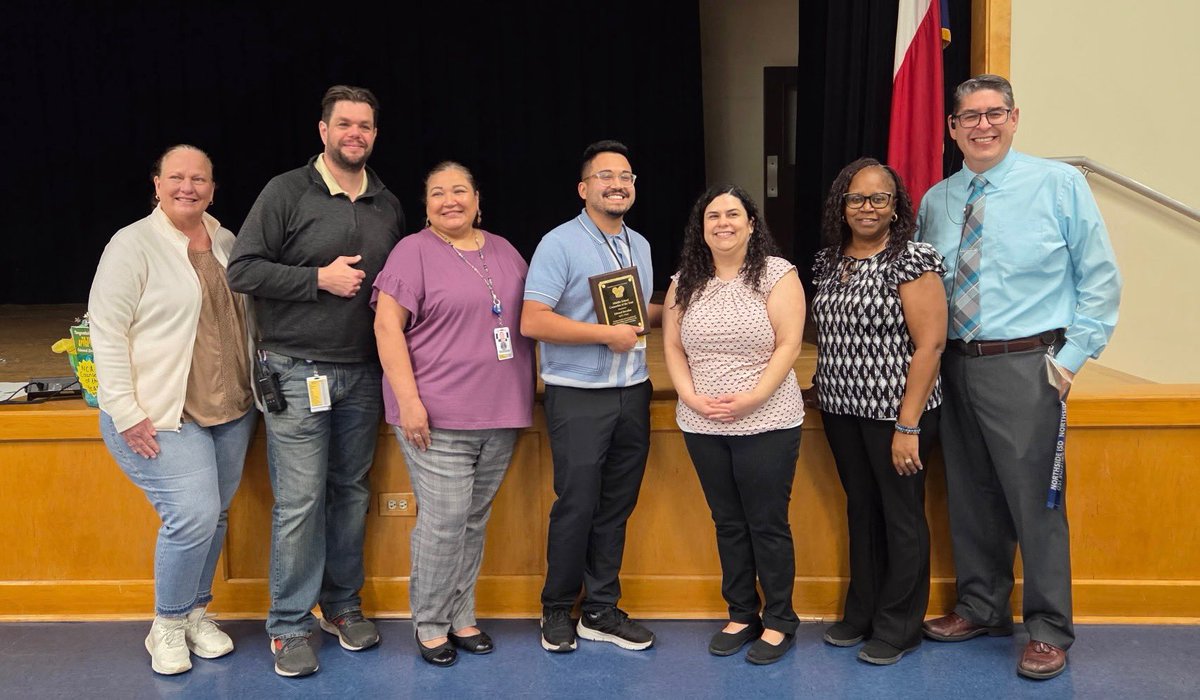LazoNISD's tweet photo. HUGE Congrats to our @NISDJones @NISDJonesSTEM Counselor, Edward Dovalina, for being named the Northside Middle School Counselor of the Year!  We are so proud and happy he is here for our students and community.  He’s Amazing! @AJCounselors @NISD https://t.co/HV0zHuKHGY