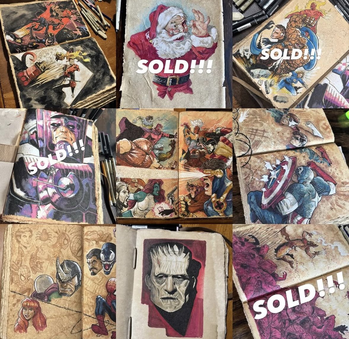 KandzerDesign's tweet image. Original works of art I painted still available, cut straight from my own sketchbook. One of a kind, all signed and shipped to you. FREE SHIPPING! DM me if interested.

#freelance #painting #noai #art