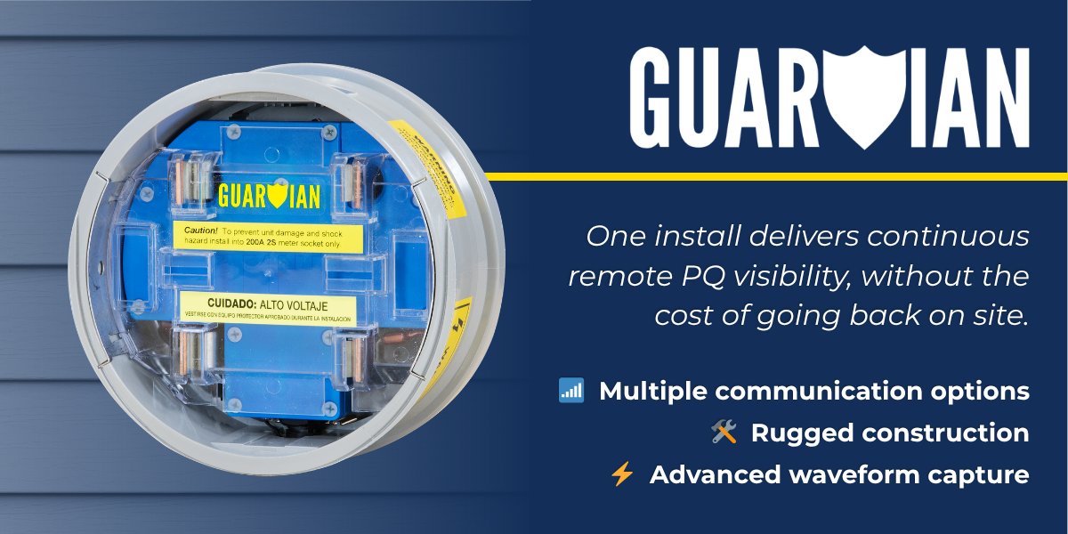 powermonitors's tweet image. Behind the Meter, Ahead of the Problem.

The Guardian installs into a Form 2S socket and delivers real-time voltage, current, and flicker data — verify complaints without repeated dispatches.
 
#PowerQuality #Utilities