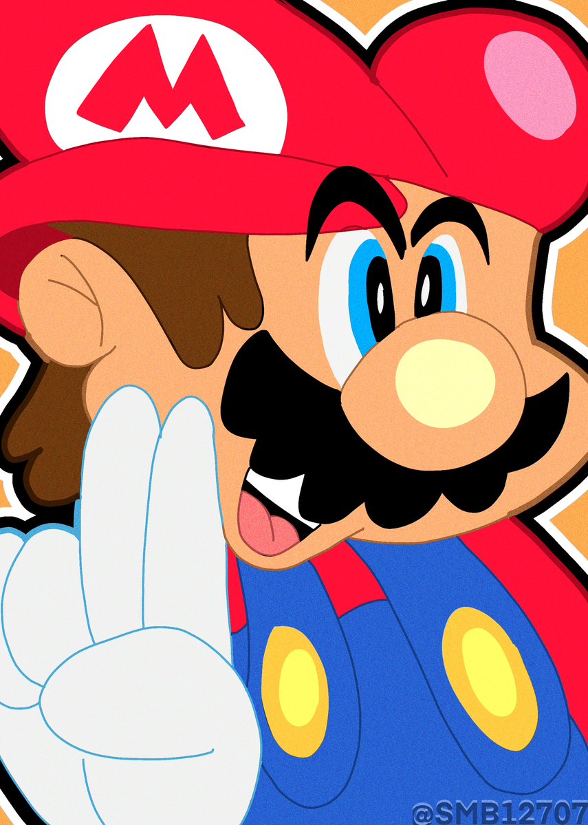 SMB12707's tweet image. Backwards Cap Mario Victory
#Mario #SuperMario #Nintendo #FanArt #Gaming #MarioBros #VictoryPose #NintendoFanArt #DigitalArt