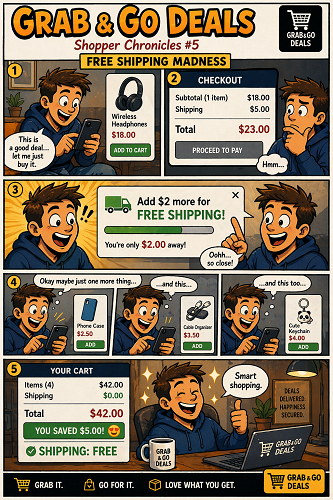 GrabandGoDeal_s's tweet image. Free shipping really has us doing the most 😂

Came for one item…
Left with a whole new lifestyle.
Tell me I’m not the only one who does this.

#OnlineShopping #FreeShipping #DealHunters #RelatableContent #CartProblems