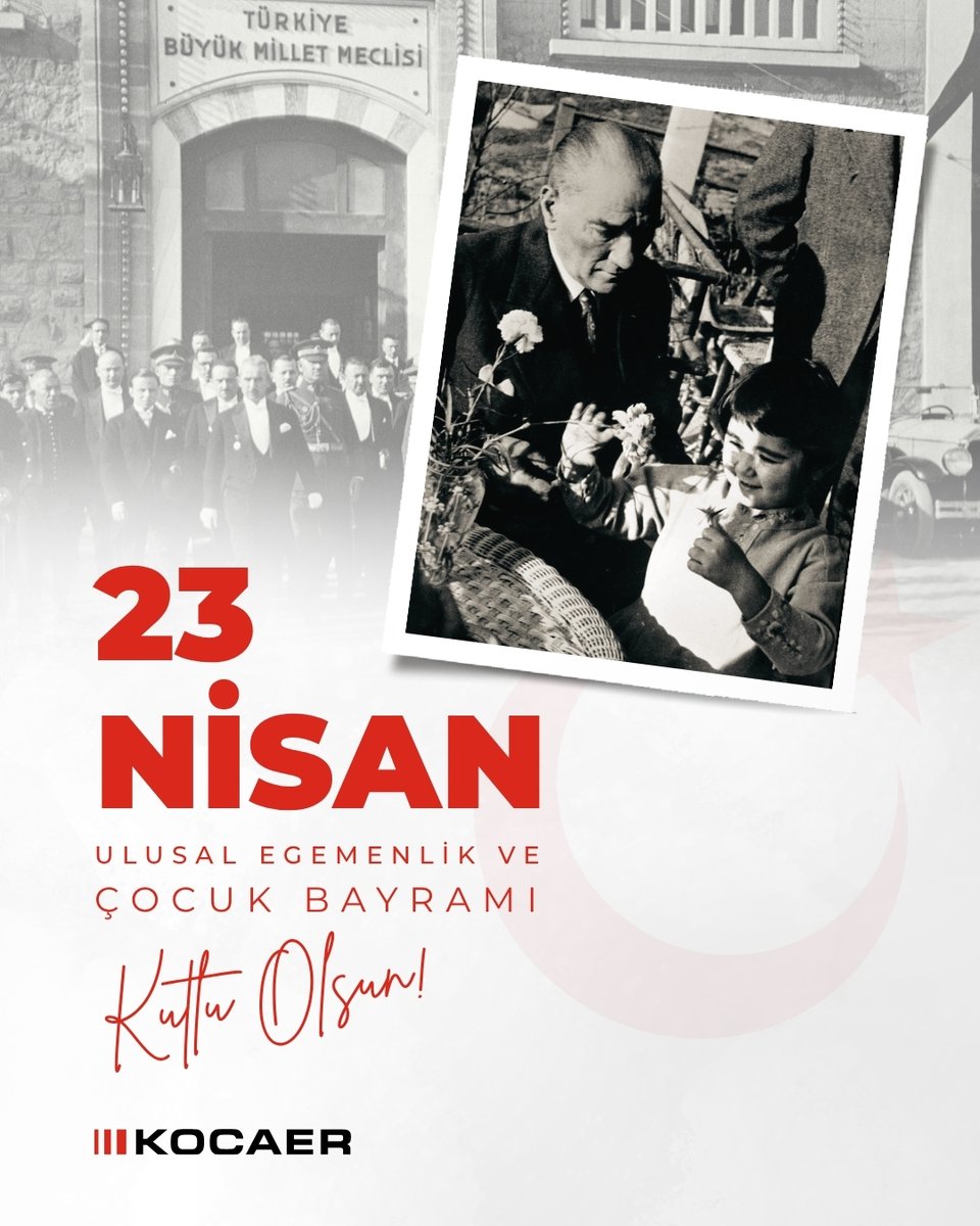 SteelKocaer's tweet photo. 23 Nisan 1920’de Türkiye Büyük Millet Meclisi’nin açılmasıyla millet iradesi hâkim kılındı; bu anlamlı gün, Mustafa Kemal Atatürk'ün çocuklara armağanıdır.
Geleceğimizi emanet ettiğimiz tüm çocukların bayramını yürekten kutluyoruz.
#23NisanUlusalEgemenlikveÇocukBayramı #Kocaer https://t.co/k0v6Joyr3g