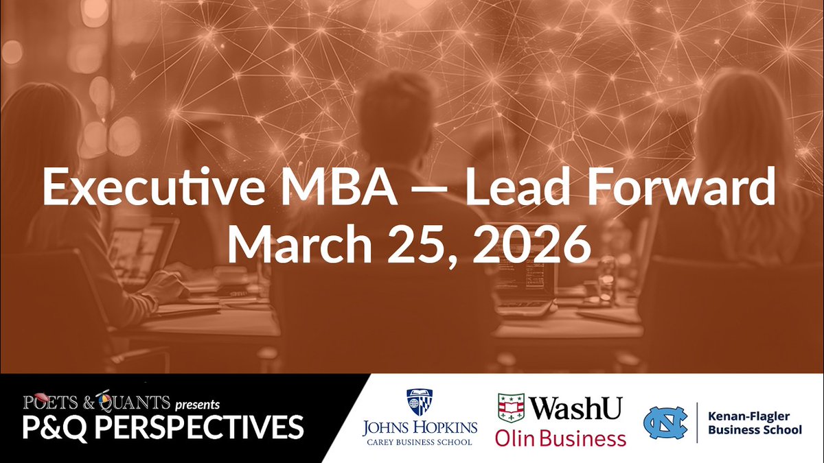 PoetsAndQuants's tweet image. Watch this recent session that explored how the Executive MBA programs at @kenanflagler, @JHUCarey, and @washuolin, prepared leaders to tackle complex challenges and make strategic decisions that drive impact. 

View the conversation here: hubs.la/Q04d5yMT0

#emba