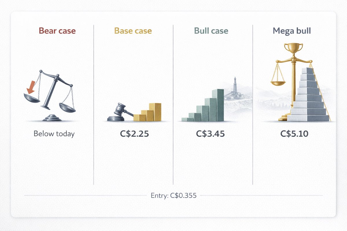 goldsilver_ai's tweet photo. If you are following the public GoldSilverAI portfolio you may have seen that I bought a new position in Silver Bull Resources $SVB.TO at C$0.355 in the beginning of the week.

This is not a normal mining setup for me. It’s an arbitrage-style situation.

I used to own Silver Bull because Sierra Mojada always looked like one of the more interesting undeveloped silver-zinc assets in the sector. But the reason I’m buying it now is the legal setup.

Silver Bull has been locked out of its project since the 2019 blockade, and the dispute with Mexico is now in its final stage. The company is waiting on a final arbitration award by the end of May 2026.

Nothing is certain in cases like this. It’s binary, and legal outcomes always carry real risk. But after following the case, I think Silver Bull has a good chance of winning. The breach itself looks quite clear to me, and Mexico does not seem to have presented much of a defense on that point.

Let’s look at the possible outcomes:

🔴 Bear case:
Silver Bull loses, or wins so little that after legal economics there is not much left for shareholders.
Value per share: far below today’s price

🟡 Base case:
The tribunal takes the conservative route and mainly compensates Silver Bull for sunk costs, adjusted for inflation and pre-award interest. On the numbers I’ve seen, that gets to around US$175M. After the funder’s share and management’s cut, that works out to roughly US$99M for equity holders.
Value per share: ~C$2.25 (6.3x my entry)

🟢 Bull case:
The tribunal does not stop at sunk costs, but also recognises part of the project’s lost upside. In that scenario, you can justify something closer to a 1.5x uplift on the adjusted sunk-cost framework.
Value per share: ~C$3.45 (9.7x my entry)

🚀 Mega bull case:
The tribunal accepts a broader fair-market-value approach and gives more weight to what Sierra Mojada could have been worth as an asset, not just what was spent on it.
Value per share: ~C$5.10/share (14.4x my entry)

The fact that Silver Bull still trades around C$25M valuation this close to the decision could mean the market sees high bear-case risk. But it could just as easily mean the case is still poorly understood and underfollowed.

That disconnect is why I took the position.

Still, this is a very high-risk bet. Anyone buying $SVB needs to be comfortable with the possibility that it could go to zero if the decision goes the wrong way.

On the other hand, I could also see the stock rerating sharply before the ruling as more investors wake up to the setup. If it does, I will likely trim part of my position to reduce risk.
