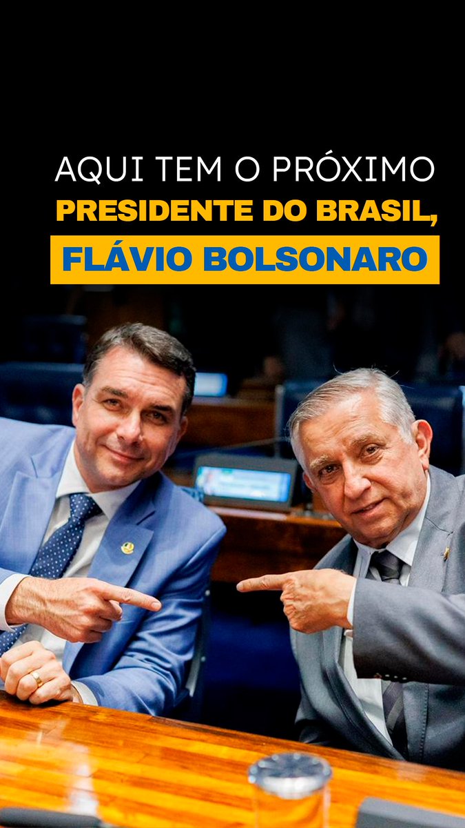 Flávio Bolsonaro presidente 
Izalci governador.
