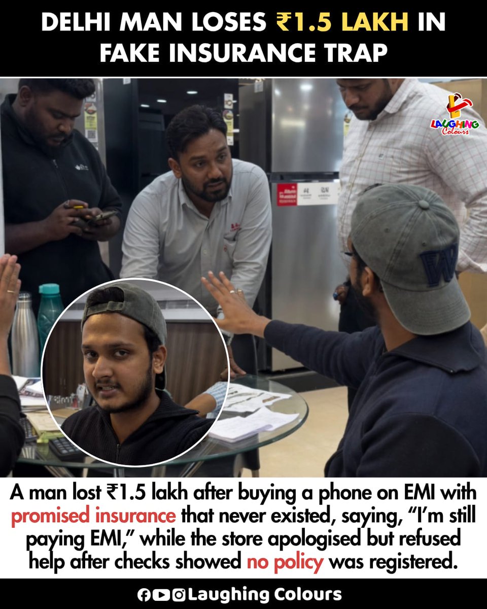 LaughingColours's tweet image. Delhi man duped in scam ⚠️

#Delhi #ScamAlert #ConsumerRights #Fraud