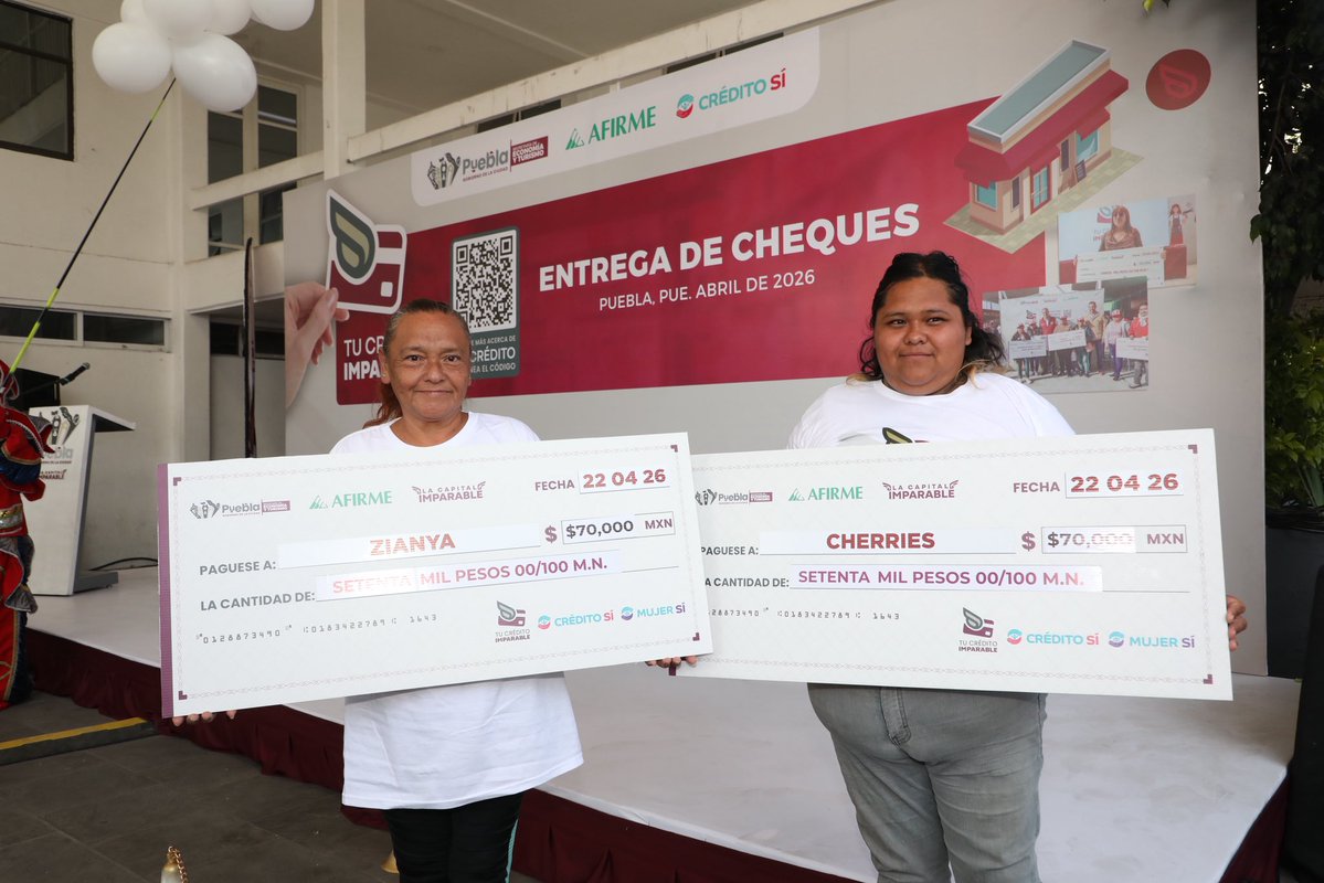 Entregamos cheques del programa #TuCréditoImparable en la Junta Auxiliar San Baltazar Campeche, impulsando a emprendedoras, emprendedores y MIPYMES que hoy dan un paso más en su crecimiento. 💼

Es una gran satisfacción respaldar proyectos que generan oportunidades y fortalecen