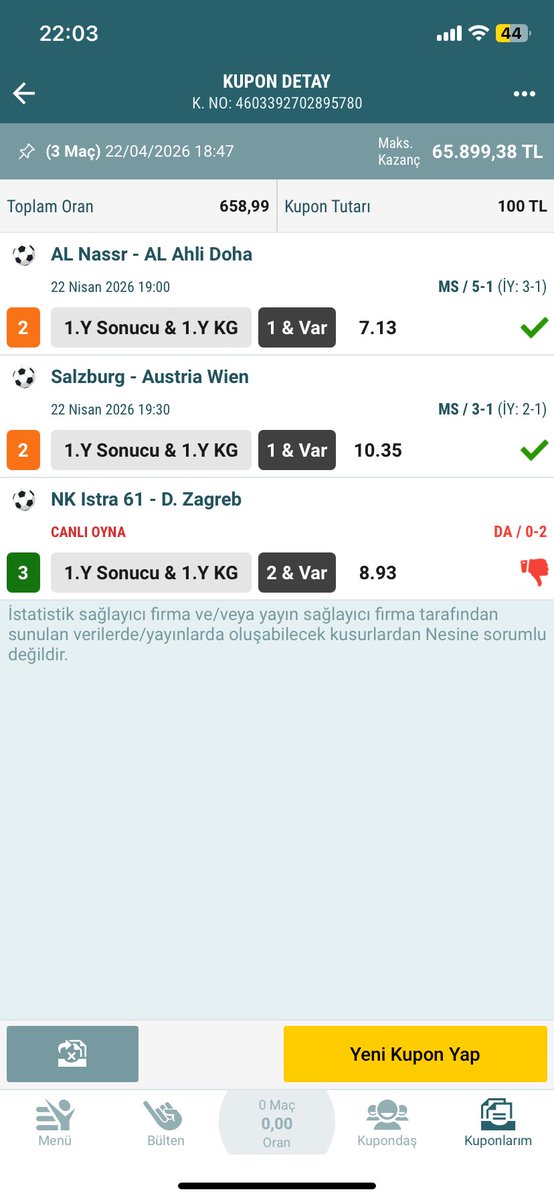 konusbakimalp's tweet photo. @kabasakalsahada Şu kupona 10 dakika boyunca baktım https://t.co/gKr2R5CMlO