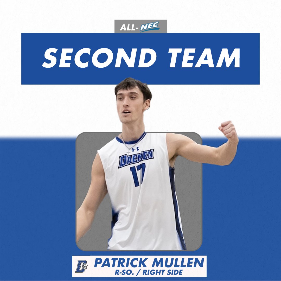 DaemenMVB's tweet photo. ALL CONFERENCE CATS 🏆

Congratulations to Patrick Mullen, Maverick O'Neill, Billy Wieberg and Kyle Zelasko on being named to the All-@NECmvolleyball Second Team! #TheWildcatWay

https://t.co/Y4aNlhGgcU https://t.co/5telVvMiy0