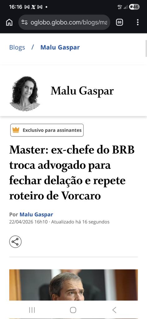A primeira pergunta que eu faria: vc estava na mansão do Vorcaro junto com o Alexandre? Fazendo o que?