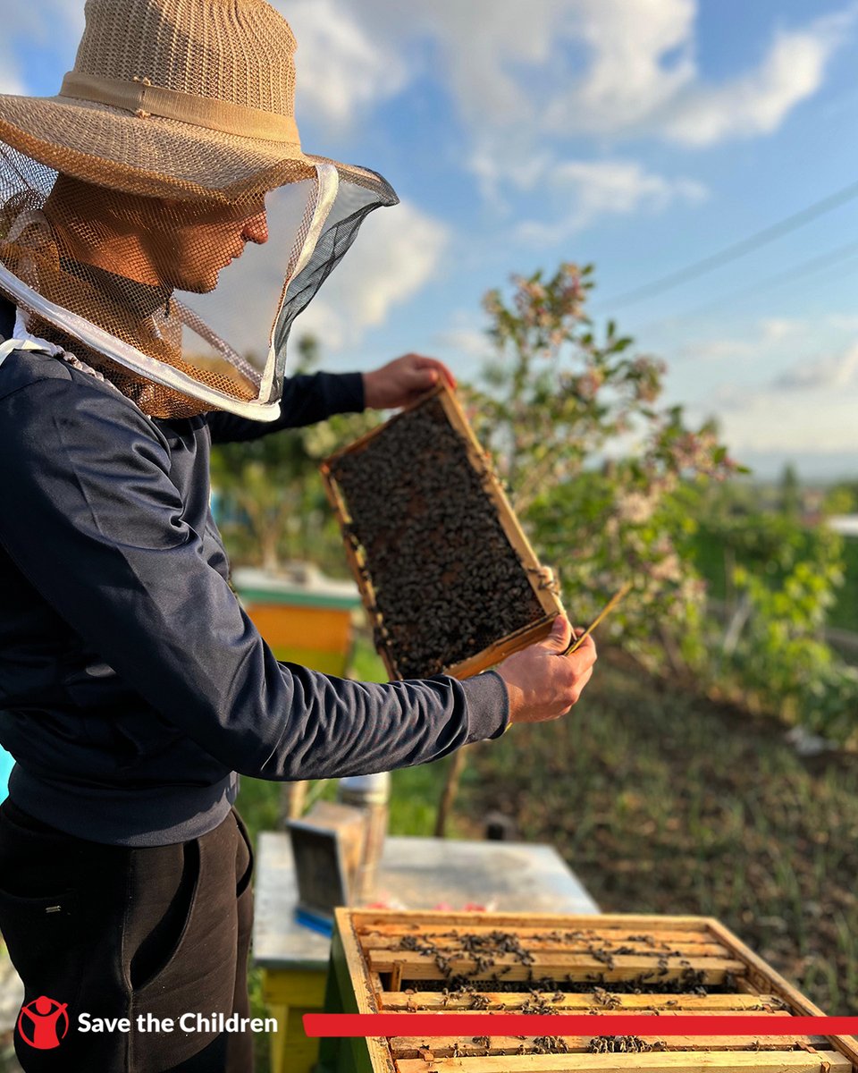 SaveChildrenAlb's tweet image. Arjon, 21, from Vau i Dejes turned his passion for beekeeping into a business through the #Power4AY Start-Up grant in Shkoder. With 20 hives and equipment, he now aims to build a bee park and create a local organic honey brand. #Youth #Entrepreneurship