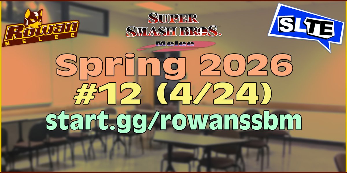 NJSSBM's tweet photo. The last bracket of the Rowan Spring 2026 semester is this semester!

Featuring a $5 pot bonus for every pre-eg

Bracket link in replies https://t.co/hFt3ARiwz5