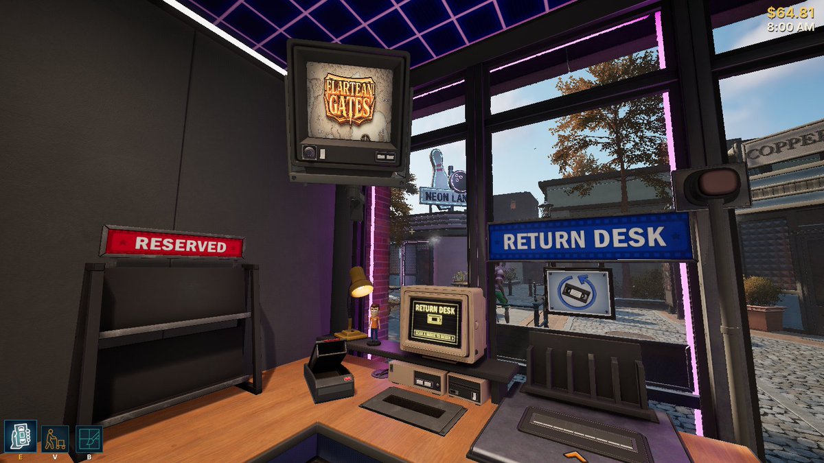 Elartean's tweet photo. Retro Rewind lets you play your own videos in the store, so my store is running ads for the Kickstarter. https://t.co/sgVb7wBhpf