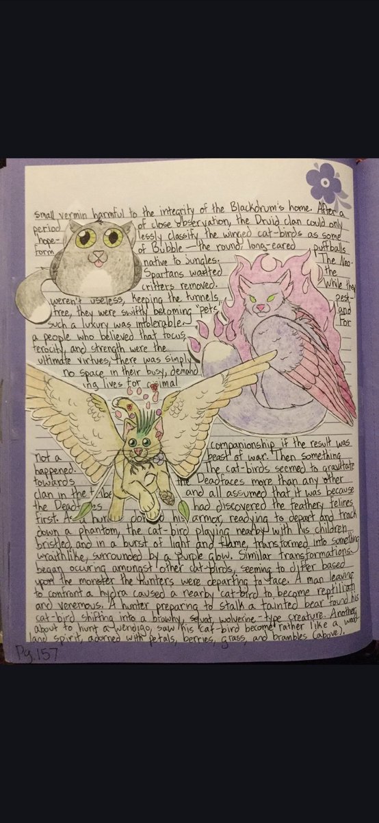 AuthorAlesa's tweet image. A couple pages from the "tribes" section of my world building book, addressing the brutal and intimidating Monster Hunters.

#Worldbuilding #fantasy #writerslife #authorlife