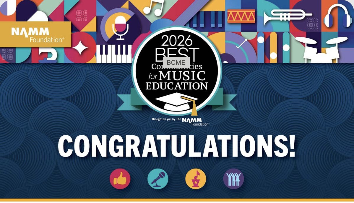 GeneralsAth's tweet image. It’s Time to Celebrate! 
Congratulations on earning the Best Communities for Music Education Award from the NAMM Foundation!
This recognition is well deserved! #GoGenerals