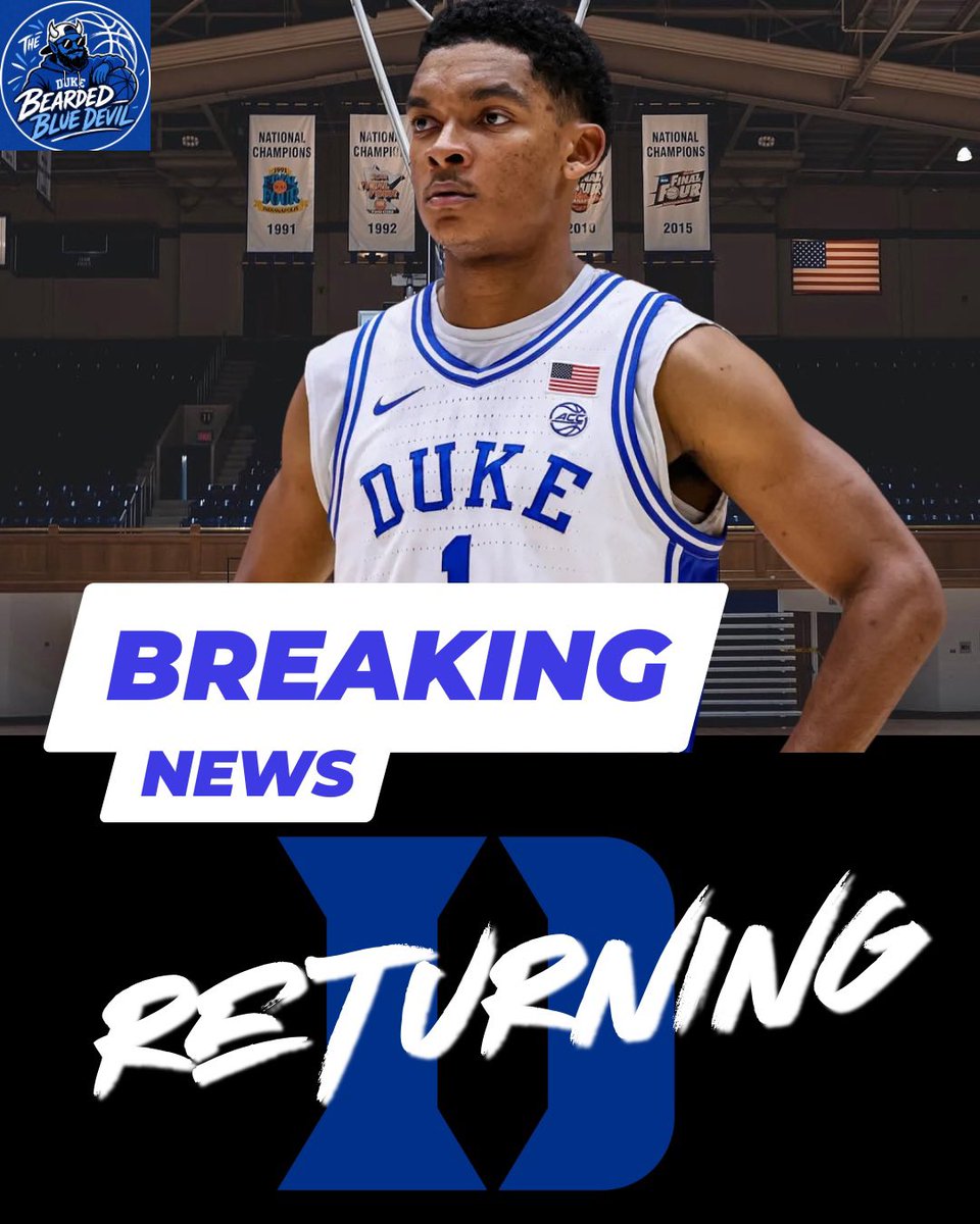 BeardedBlueDevl's tweet image. BREAKING:  Caleb Foster will return for senior season

Foster Averaged 8.3pts, 2.8ast, 3.5rebs For the Blue Devils this past season

LETS GO CFOS😈😈😈

#Duke #DukeBasketball #CalebFoster