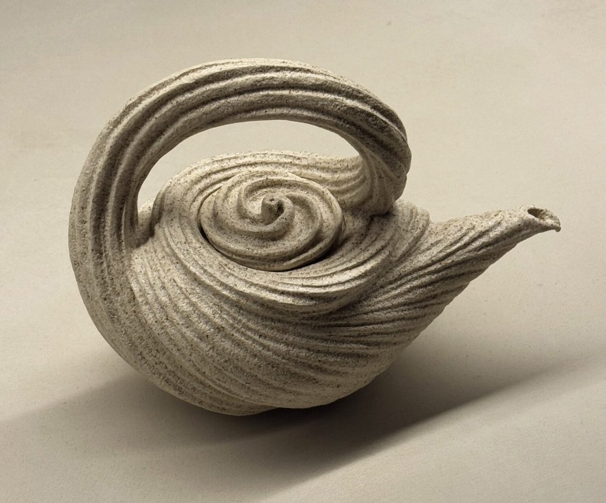 sculptural teapot by takayuki sakiyama, featured in the loewe teapots exhibition in milan, 2025
