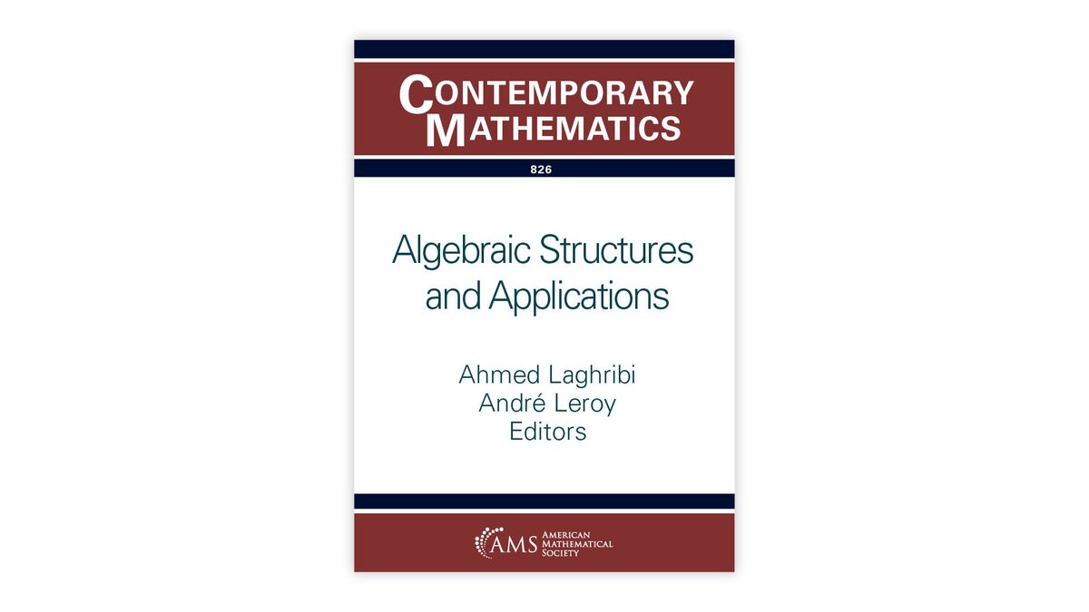 amermathsoc's tweet photo. Part of the Contemporary Mathematics series, Algebraic Structures and Applications contains the proceedings of two conferences: NonCommutative Rings and their Applications and Quadratic Forms, Rings, and Codes. It contains survey papers and research articles covering classical ring theory, coding theory, quadratic forms, and new perspectives moving from classical ring theory to universal algebras and non-associative structures.

Don’t have access? Ask your library to contact cust-serv@ams.org to subscribe!

Links in comments.