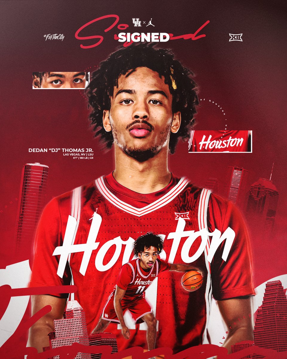 UHCougarMBK's tweet image. EXCITED to welcome point guard Dedan Thomas Jr to @UHouston in 2026-27

Welcome to H-Town, DJ!

🔗 – bit.ly/4cD0pCS

#ForTheCity x #GoCoogs