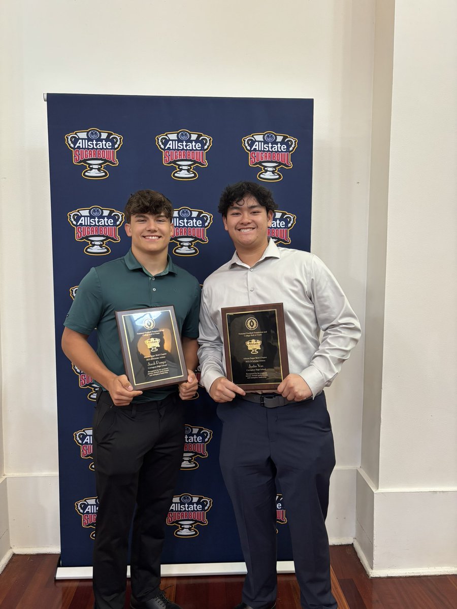 Jacob_Pompa1's tweet photo. Blessed to be awarded 2025-2026 @SugarBowlNola Scholar Athlete! https://t.co/7IJFwsNB3e