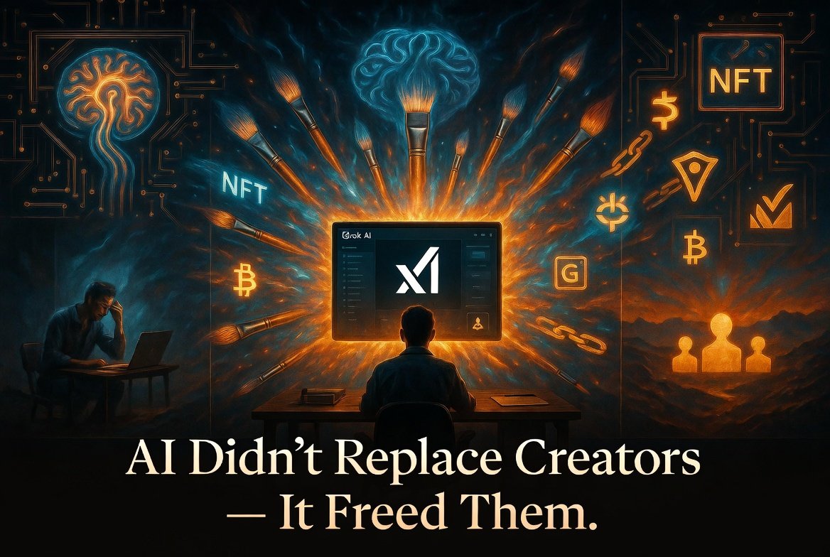 son_elohim's tweet image. What’s one way you’re already using AI in your web3 journey? Or what’s holding you back? Drop it below — let’s learn together.
Not financial advice. Create boldly, but thoughtfully.
#Web3Creators #AlinWeb3 #GrokAI