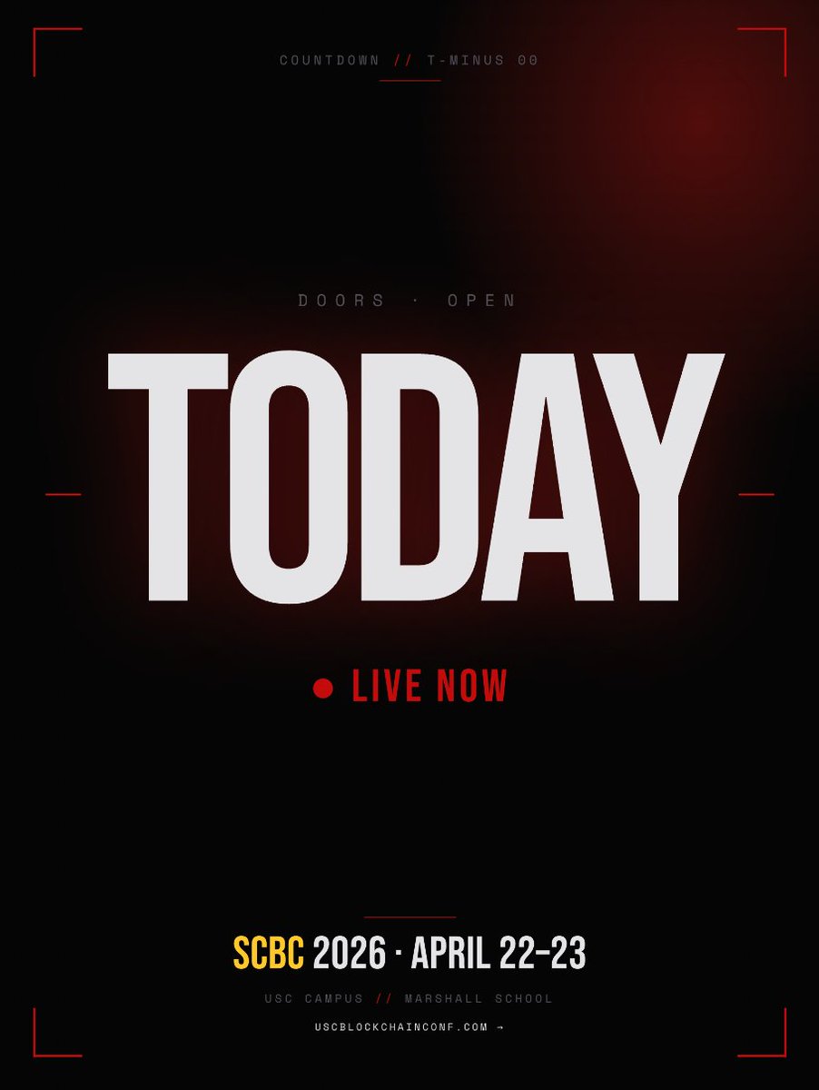 0xBlockchainSC's tweet image. Doors open at 1 PM. The future of blockchain is happening right now at Ginsburg Hall.

#SCBC2026 #USC #Blockchain #Web3