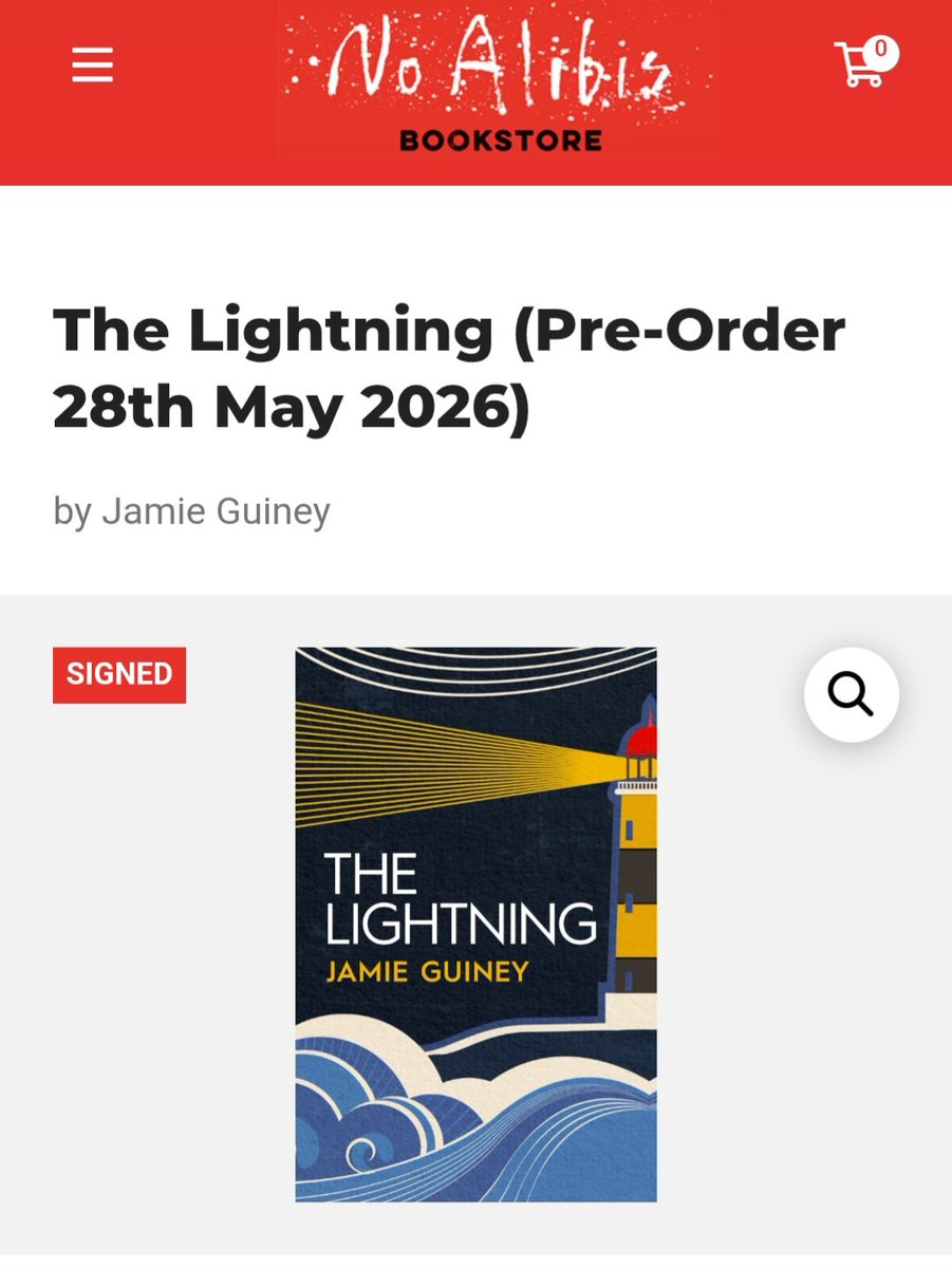 jamesgwriter's tweet image. The utterly fabulous No Alibis Bookstore will sort you with a SIGNED COPY of The Lightning if you pre-order via their website 🥳
GO!
noalibis.com/product/the-li…
#signedbooks #preorder