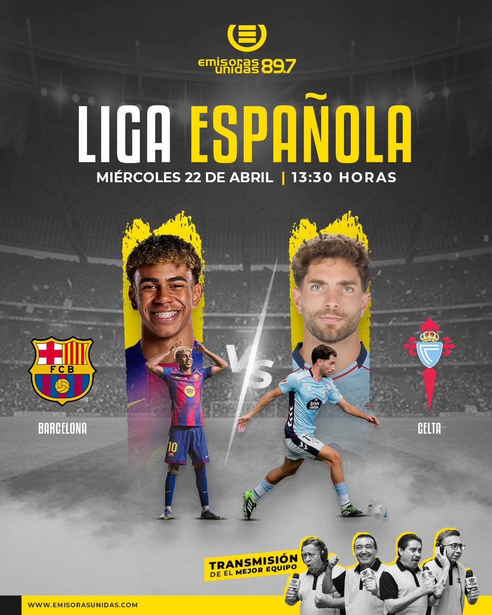 #LaLiga | ¡TRANSMITIMOS EMOCIONES! 

🔵🔴Barcelona 🆚 Celta🔵:  En el Spotify Camp Nou continúa la fecha 33 de la liga española con el duelo del líder de la competición. 

Siga la transmisión en nuestra radio en línea 🎙️📻📱👉 goo.su/EeW2A2A