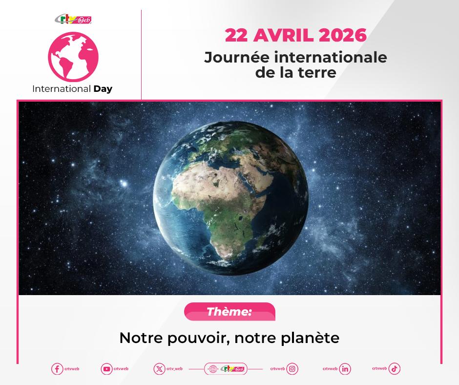 CRTV_web's tweet image. « Notre pouvoir, notre planète », c’est le thème de la journée internationale de la terre qui se célèbre ce 22 avril 2026. 
#JourneeInternationaleDeLaTerre
#Cameroun