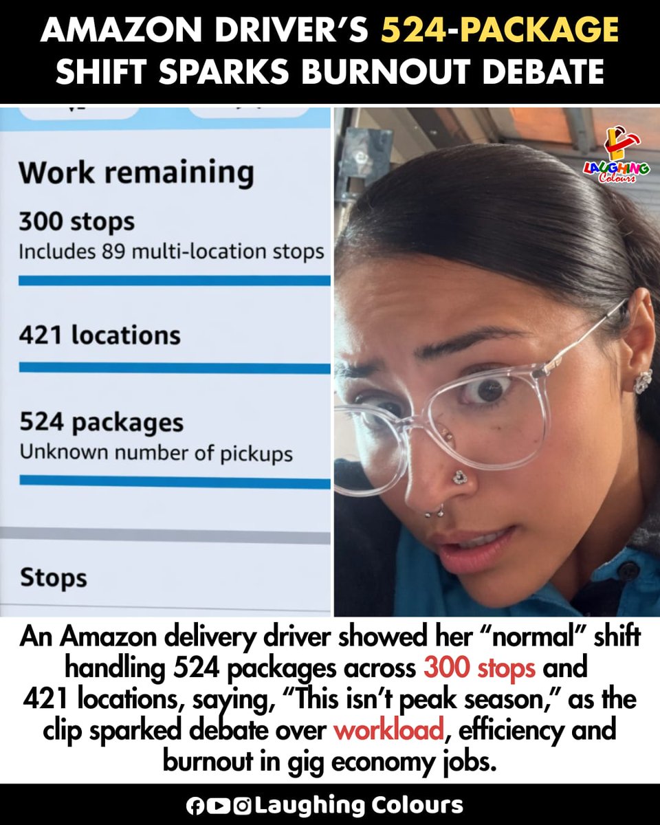 LaughingColours's tweet image. Amazon shift sparks burnout 😓

#Amazon #WorkLife #GigEconomy #JobStress