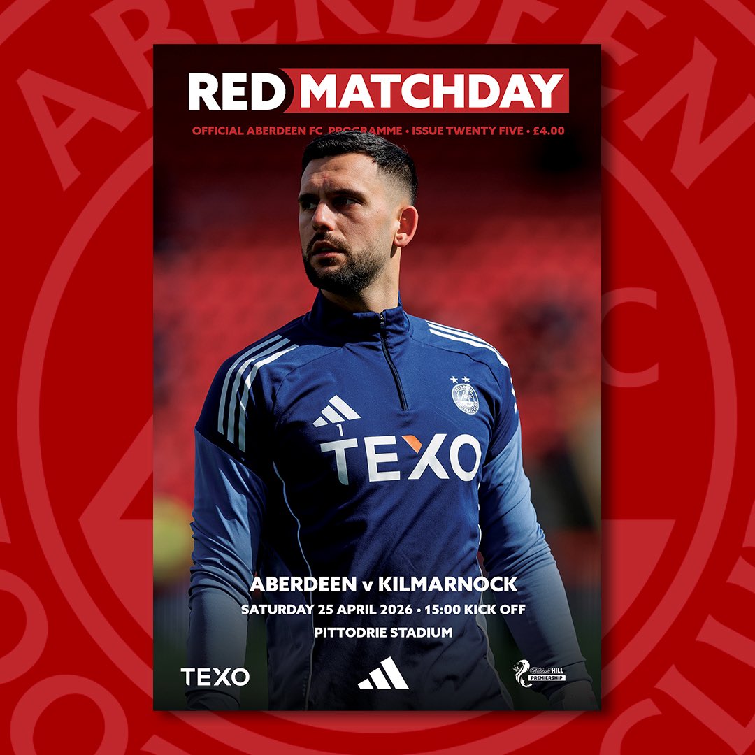 dollydigital's tweet photo. **SNEAKY PEEK** #RedMatchday programme cover design for @AberdeenFC v Kilmarnock this Saturday features Dimitar Mitov. #StandFree https://t.co/n8i0fxZcZc
