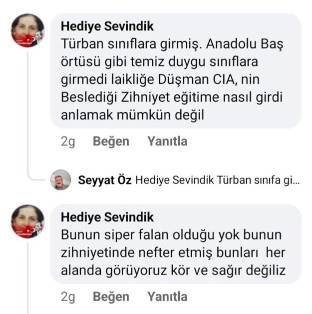 elonue's tweet photo. Ayla öğretmen insandı, 
Çocuklara ferasetin hesabını öğreten lakin kendi canını hesapsız ortaya koyan şaheser bir kalp sahibi. 
Lakin ışıltılı ahırında, yoga minderinin üzerinde karbon salarak kinini Ayla Öğretmenin başörtüsüne sıçratan bir açık büfe kromozom çocuğu bunu anlayamazdı . Kin kanserinin teşhise ihtiyacı yoktu.. @TC_icisleri 👇