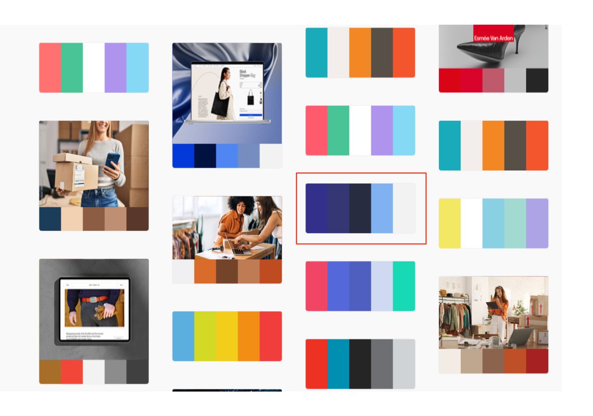 graphixjuls's tweet image. Beautiful colour schemes. 
Take a pick; let's create something magical.
I have taken my pick, in red borders. 😉

#uiuxdesign #designjourney