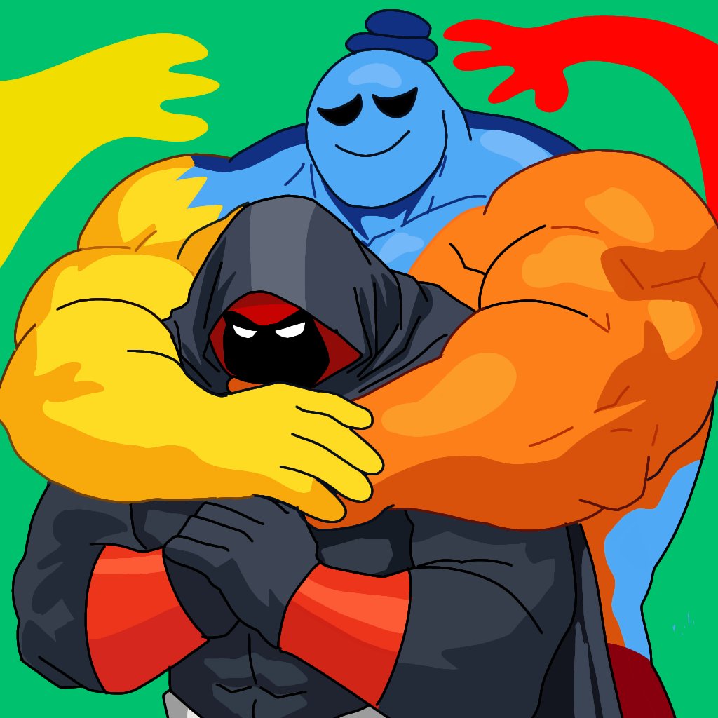 Proxilext12's tweet photo. 🟡🟠Big hug 🔵🔴
I still feel sad about his death; he only wanted to protect
#MuscleArt #StrongStyle #CartoonArt #digitalart #BuffCharacters #Muscular #muscleanimation #poppyplaytime4 #doeythedoughman https://t.co/M67gt9MTVL